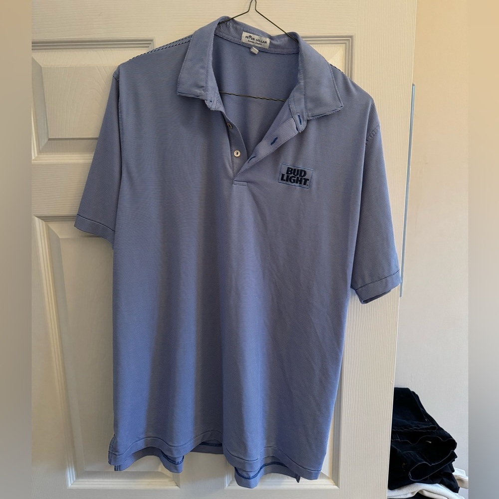 Peter Millar Bud Light Striped Polo